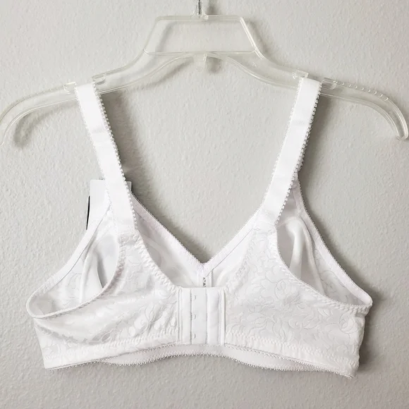 Bali NWT Spa Closure Wirefree White Bra With Floral Pattern, Size 36C - Picture 12 of 16
